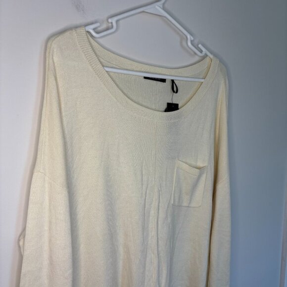 DAISY FUENTES NEW Weekend Getaway Sweater Womens XL Cream Long Sleeve Soft - Picture 2 of 6